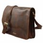 Чоловічий шкіряний месенджер Tuscany Leather Messenger Double TL90475