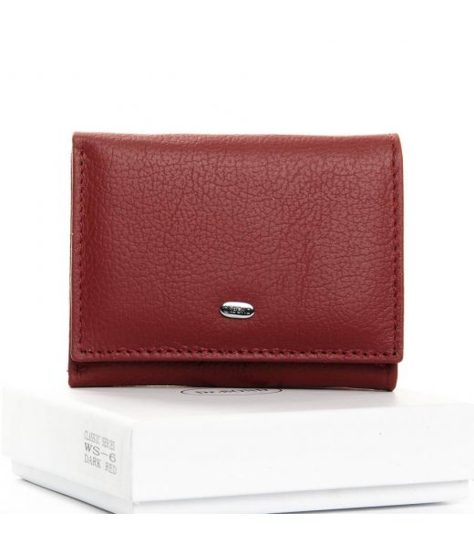 Гаманець Шкіряний Жіночий Classic DR. BOND WS-6 dark-red Podium