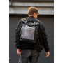 Мужской рюкзак Sambag RollTop Hacking  черный принт "illusion"