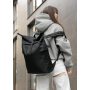Жіночий рюкзак ролл Sambag  RollTop KZN чорний тканевий
