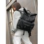 Жіночий рюкзак ролл Sambag  RollTop Double тканевий чорний