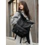 Женский рюкзак ролл Sambag  RollTop Double тканевый черный