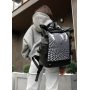 Жіночий рюкзак Sambag RollTop Hacking чорний принт "illusion"