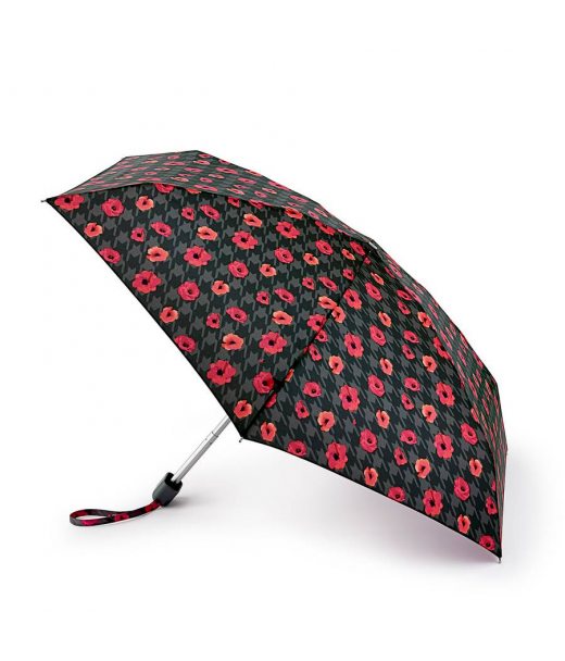 Міні парасолька жіноча Fulton L501-038741 Tiny-2 Houndstooth Poppy (Маки)