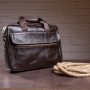 Сумка чоловіча під ноутбук Vintage 14751 Коричнева