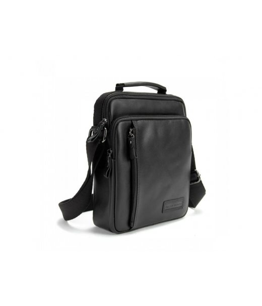 Чорний чоловічий месенджер у гладкій шкірі Ruff Ryder RR-9109A