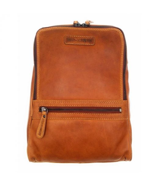 Оригинальный кожаный рюкзак, цвет рыжий, HILL BURRY 2399