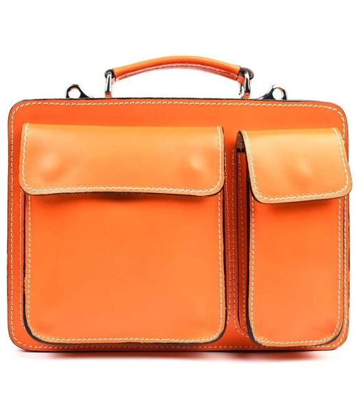 Жіночий портфель шкіряний Firenze FR7007O помаранчевий