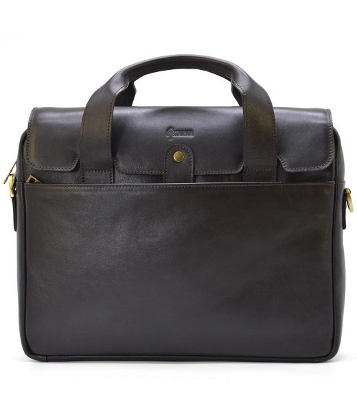 Шкіряна сумка-портфель для ноутбука GC-1812-4lx від TARWA коричнева