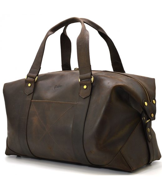 Шкіряна дорожня спортивна сумка тревел TARWA RC-0320-4lx коричнева