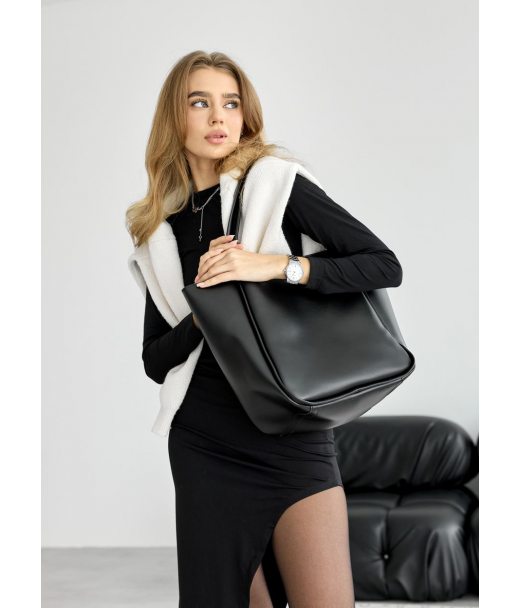 Женская большая сумка Leoma Shopper черная