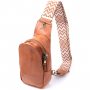 Цікава сумка через плече в модному кольорі з екошкіри Vintage 22793 Рудий