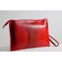 Жіночий клатч Шкіряний K010203-red кайман червоний