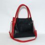 Сумка кожаная женская S330213-blackred кайман черная с красным