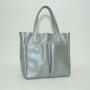 Сумка кожаная женская S020107-silver серебро