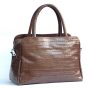 Сумка кожаная женская S550202-brown кайман коричневая