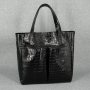 Сумка кожаная женская S020201-black кайман черная
