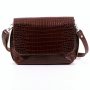 Сумка шкіряна жіноча через плече s090202-brown кайман коричнева