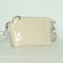 Сумка кожаная женская через плечо S290408-beige наплак бежевый