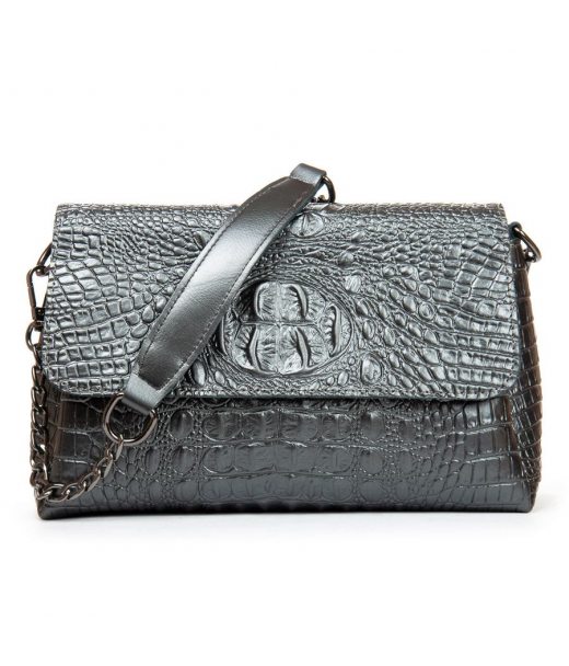 Сумка Шкіряна Жіноча Класична ALEX RAI J009-2 bright grey