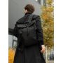 Чоловічий рюкзак ролл Sambag  RollTop KZN чорний тканевий