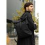 Мужской рюкзак ролл Sambag RollTop KZN черный тканевый