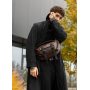 Велика чоловіча поясна сумка бананка Sambag DynamicDart коричнева