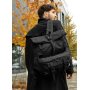 Мужской рюкзак ролл Sambag RollTop Double черный тканевый