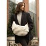 Женская сумка Sambag HOBO Bag-glove тканевая молочная