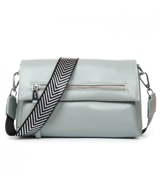 Сумка Шкіряна Жіноча Класична ALEX RAI 8159 l.grey