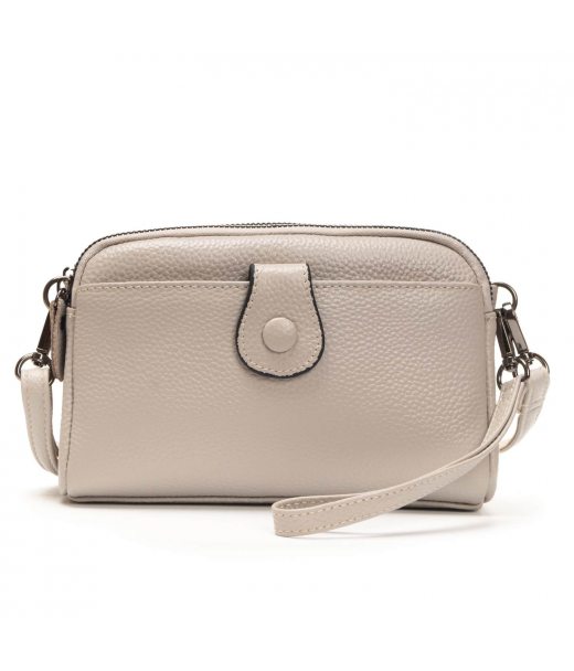 Сумка Шкіряна Жіноча Клатч ALEX RAI 88085 pale grey