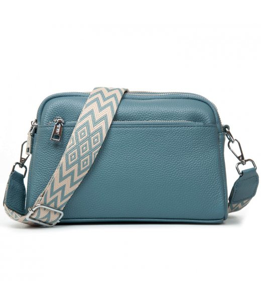Сумка Шкіряна Жіноча Класична ALEX RAI 8960 l.blue