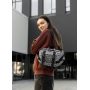 Велика жіноча поясна сумка бананка Sambag DynamicDart тканева принт "Cube"