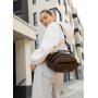 Сумка через плече жіноча бананка Sambag Flex шоколад