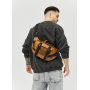Большая кожаная мужская поясная сумка бананка Sambag dynamicdart рыжая