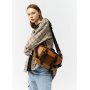 Большая кожаная женская поясная сумка бананка Sambag dynamicdart рыжая