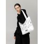 Сумка Sambag Shoper NOVA біла з принтом "Bloom"