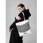 Сумка Sambag Shoper NOVA біла з принтом "StriQ"