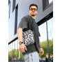 Чоловіча сумка через плече месенджер Sambag Makros принт "Zebra"