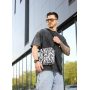 Чоловіча сумка через плече месенджер Sambag Makros принт "Zebra"