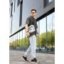 Мужская сумка через плечо мессенджер Sambag Makros принт "Leaves"