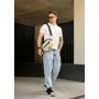 Сумка через плечо бананка Sambag Flex серая