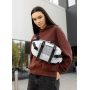 Велика жіноча поясна сумка бананка Sambag DynamicDart тканева принт "Square"