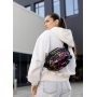 Жіноча сумка через плече бананка Sambag Flex Pro принт "ABSTRACT"