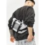 Большая мужская поясная сумка бананка Sambag DynamicDart тканевая принт "Square"