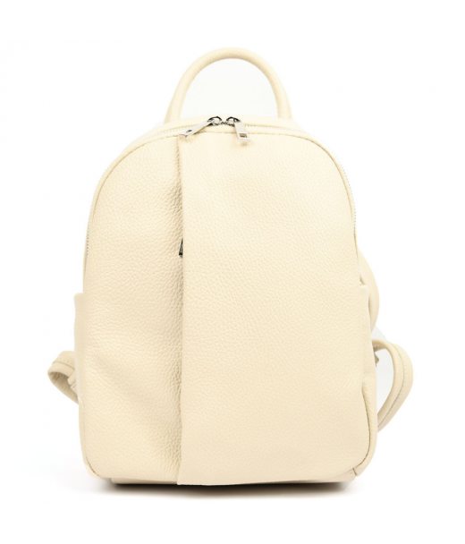 Шкіряний жіночий рюкзак бежевий Virginia Conti Italy - VC3964fbeige