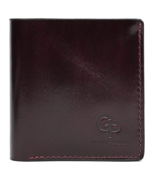 Портмоне Lettera з монетницею, бордовий Алькор Grande Pelle 537361
