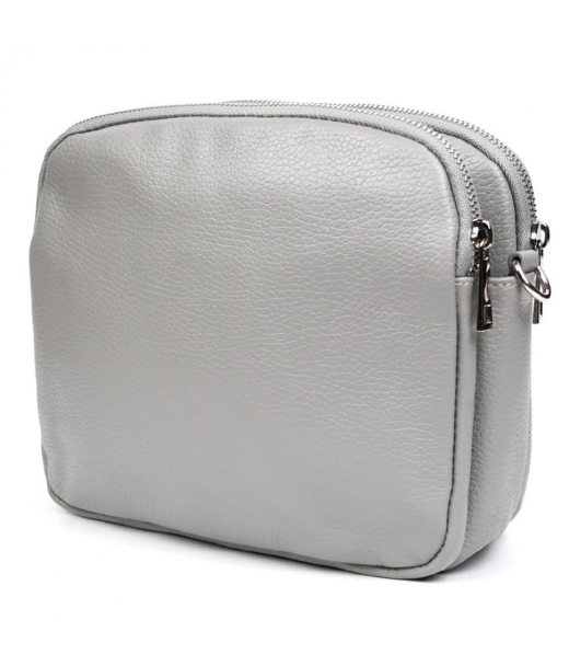 Шкіряна жіноча сумка Virginia Conti Italy - VC02807grey сірий