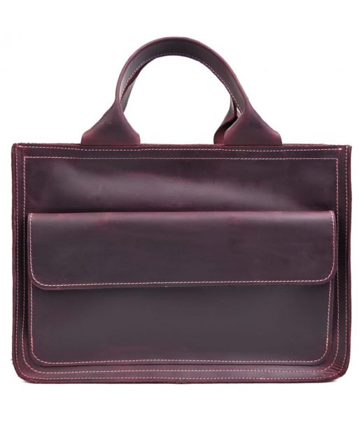 Сумка портфель кожаная для документом ноутбука LIMARY lim-380RW бордо