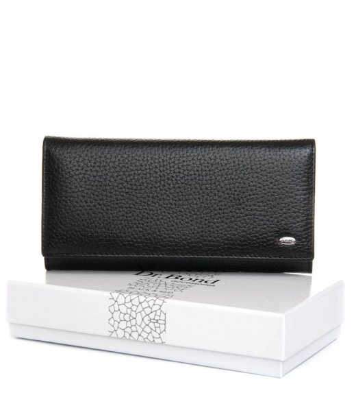 Кошелек BR Женский кожа DR. BOND W501-4 black-red